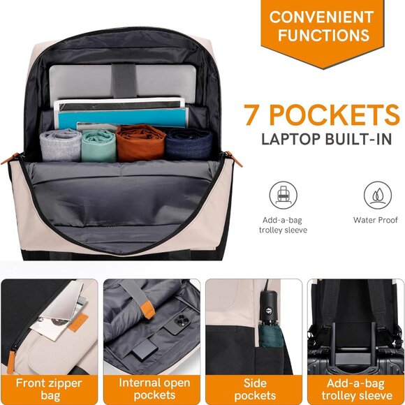 VGOAL Laptop Backpack for Women - Water-Resistant Daypack - Picture 4 of 6